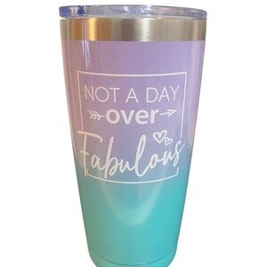 Purple and Blue Tumbler with Inspirational Quote